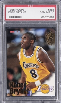 1996-97 Hoops #281 Kobe Bryant Rookie Card - PSA GEM MT 10